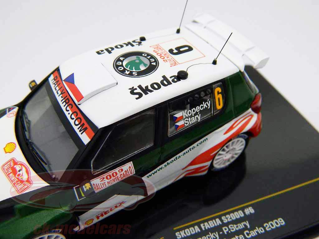 シュコダファビアS2000＃6 Kopeckyスターリー4日モンテカルロラリー日1:43完成モデル