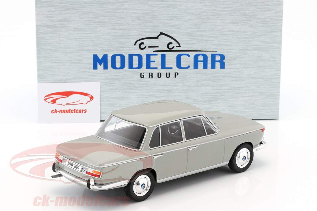 BMW 2000 TI Year 1966 light grey 1:18 ModelCar Group