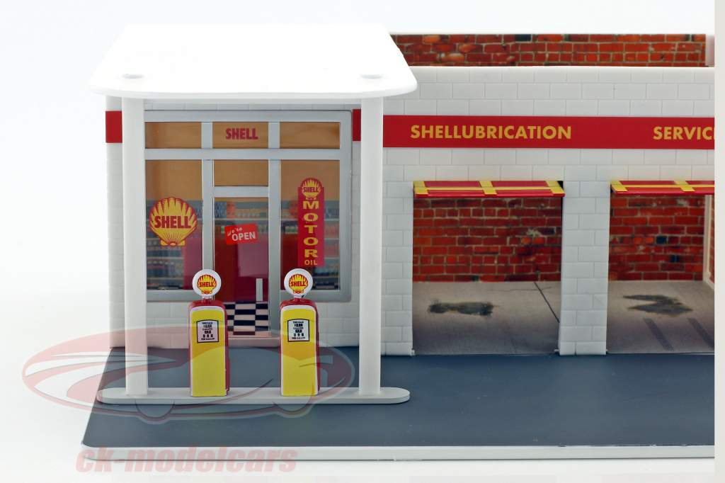 Vintage Tankstelle Shell Mechanic's Corner Series 2 1:64 Greenlight