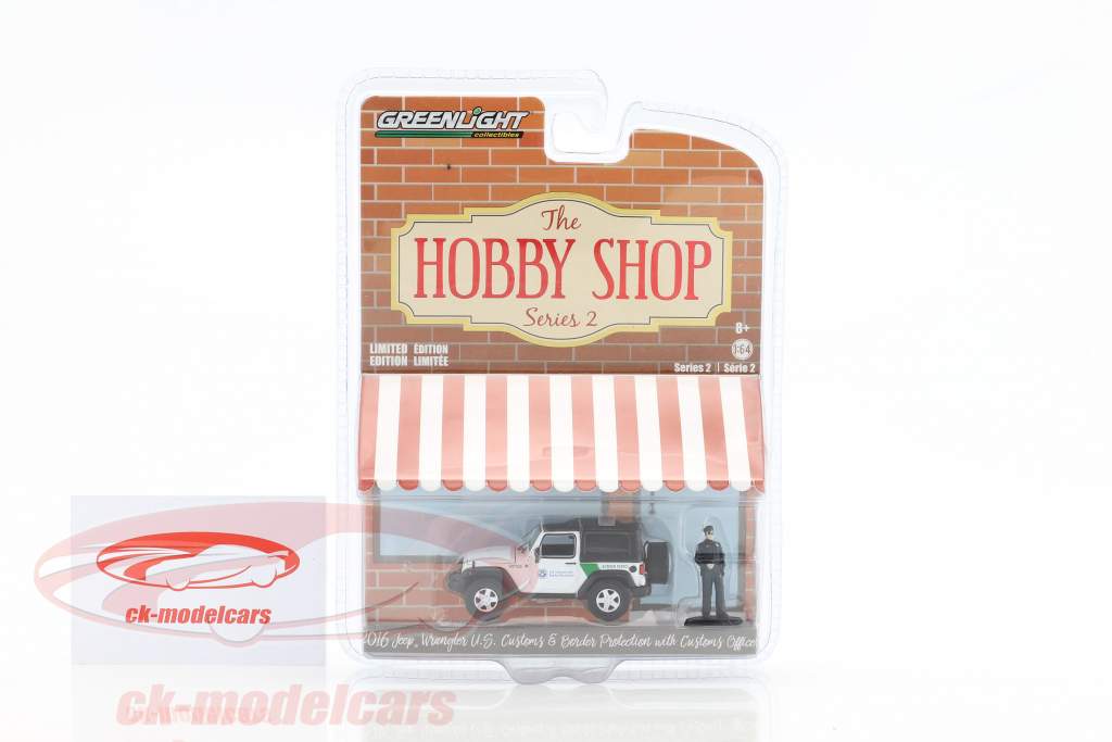 Jeep Wrangler US Customs & Border Protection med figur 1:64 Greenlight