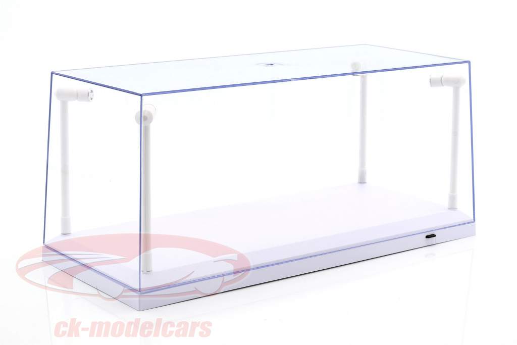 único mostruário branco com 4 Liderados lâmpadas para modelcars em escala 1:18 Triple9