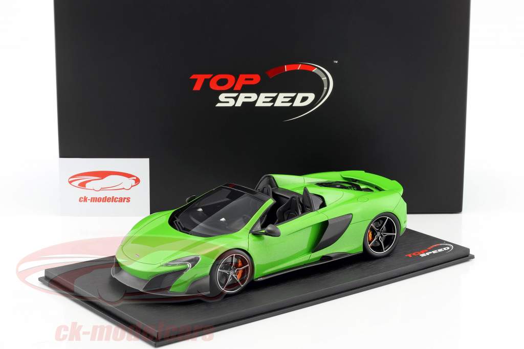 McLaren 675LT Spider mantis grøn 1:18 TrueScale