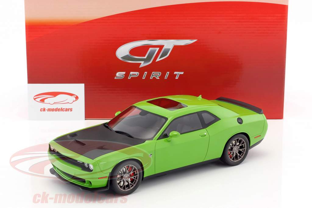 Dodge Challenger Hellcat SRT 築 2016 グリーン / 黒 1:18 GT-Spirit