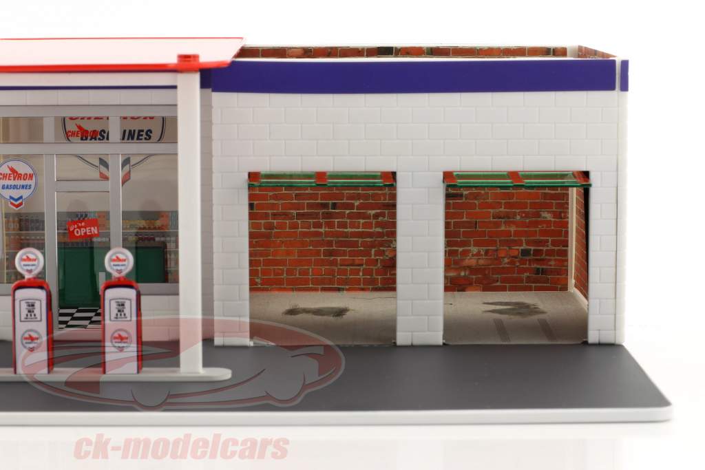ヴィンテージ ガソリンスタンド Chevron Mechanic's Corner Series 2 グリーン バージョン 1:64 Greenlight