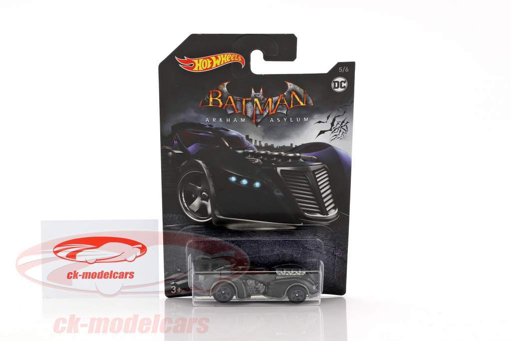 Batmobile DC Comics videospil Arkham Asylum sort 1:64 HotWheels