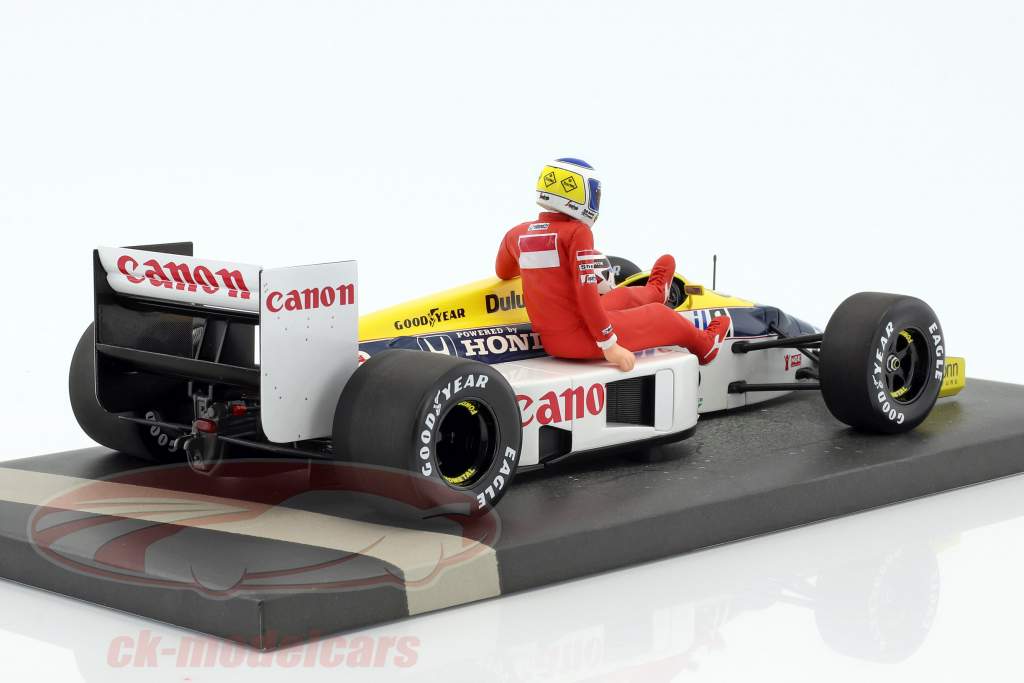 K. Rosberg riding on N. Piquet Williams FW11 #6 ganador Alemania GP F1 1986 1:18 Minichamps