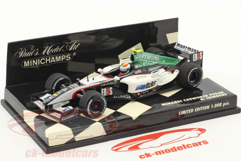 Bas Leinders Minardi PS04B formule 1 2004 1:43 Minichamps