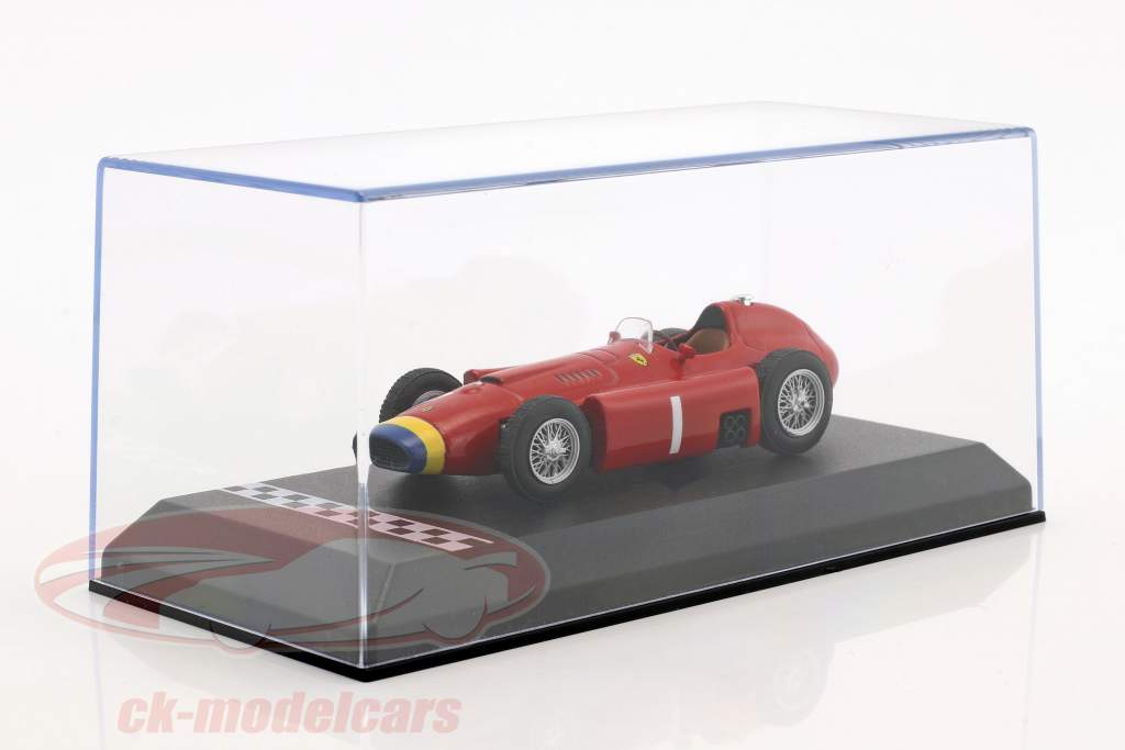 Juan Manuel Fangio Ferrari D50 #1 Weltmeister F1 1956 mit Vitrine 1:43 Atlas