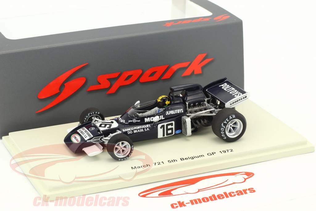 Carlos Pace March 721 #16 België GP formule 1 1972 1:43 Spark