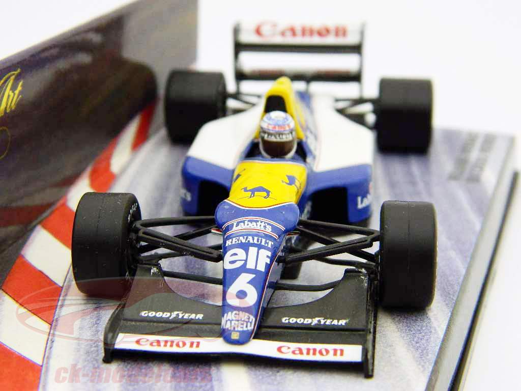ミニカー　1/43 WILLIAMS RENAULT FW14 1991 canon #5(ホワイト×ブルー×イエロー) [400910005] Minichamps 1:43 R. Patrese Williams Renault FW14 formula one