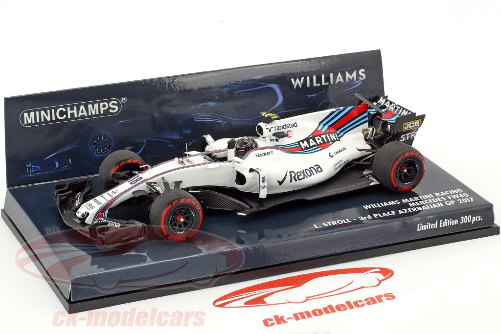 Minichamps 1:43 Lance Stroll Williams FW40 #18 第3 阿塞拜疆