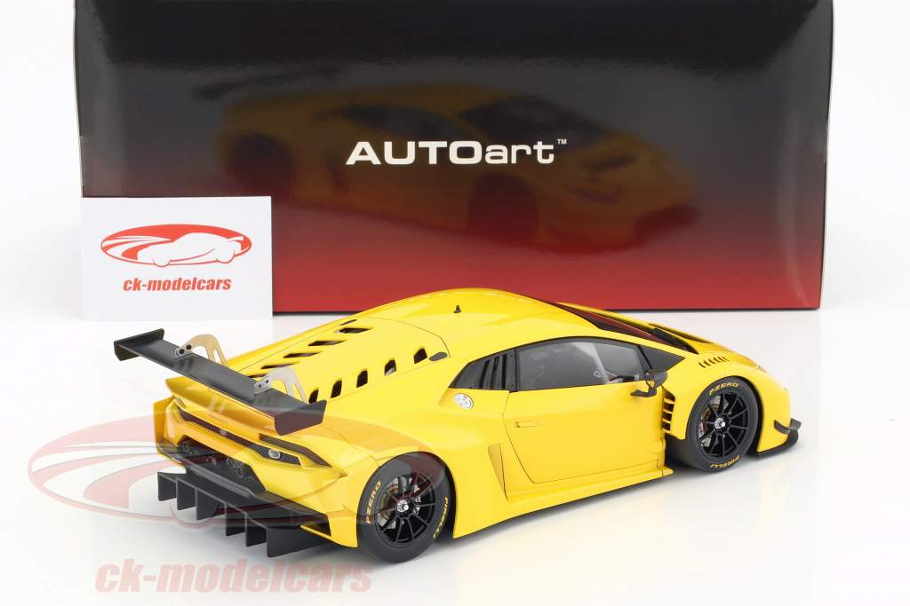 Lamborghini Huracan GT3 Opførselsår 2015 gul 1:18 AUTOart