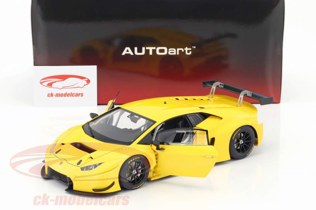 Lamborghini Huracan GT3 Opførselsår 2015 gul 1:18 AUTOart