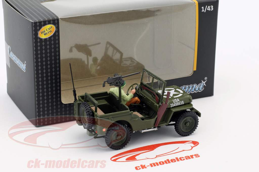 Jeep Willys 4x4 Open Top avec figure 1:43 Cararama