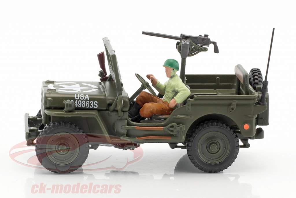 Jeep Willys 4x4 Open Top avec figure 1:43 Cararama