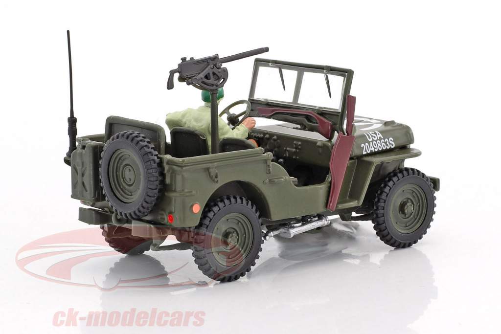 Jeep Willys 4x4 Open Top avec figure 1:43 Cararama