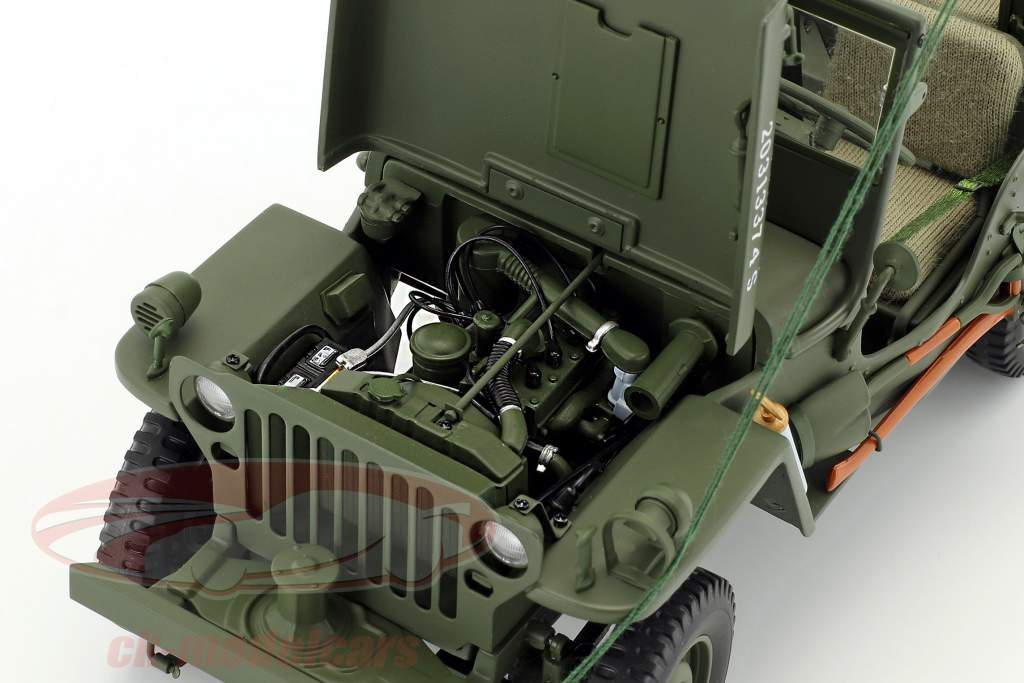 Jeep Willy Ano 1943 com Funções e Acessórios Exército verde 1:18 AUTOart