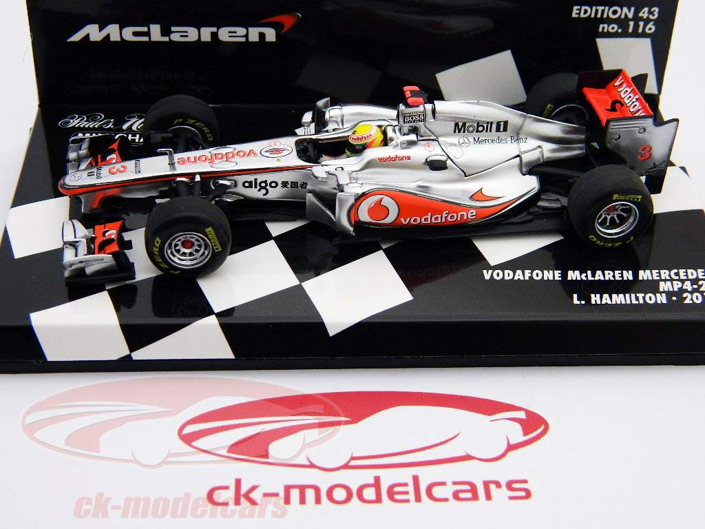L・ハミルトン マクラーレン メルセデス ショーカー モデルカー Minichamps 1:43 L.ハミルトンボーダフォン·マクラーレン