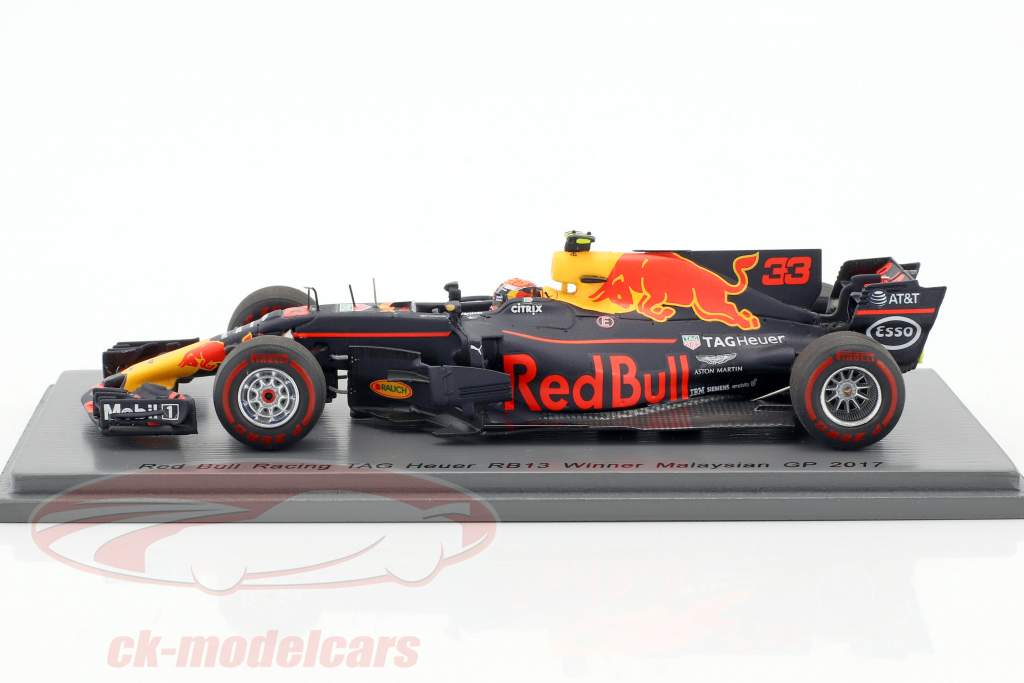 Max Verstappen Red Bull RB13 #33 Winner Malaysian GP formula 1 2017 1:43 Spark
