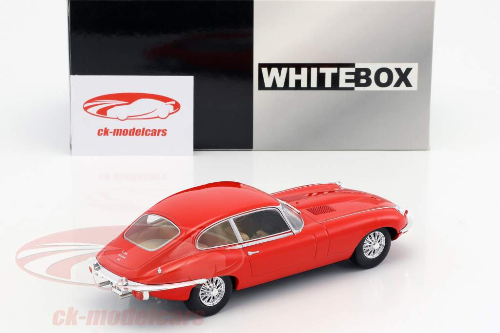 Jaguar E-Type ano de construção 1962 vermelho 1:24 WhiteBox
