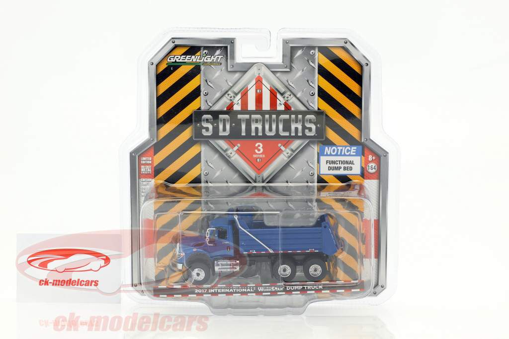 International Work Star ダンプ トラック 築 2017 ブルー 1:64 Greenlight