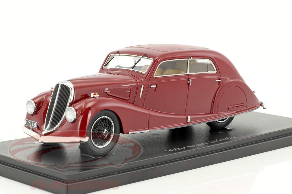 Walter Regent Sodomka ano de construção 1934 escuro vermelho 1:43 AutoCult