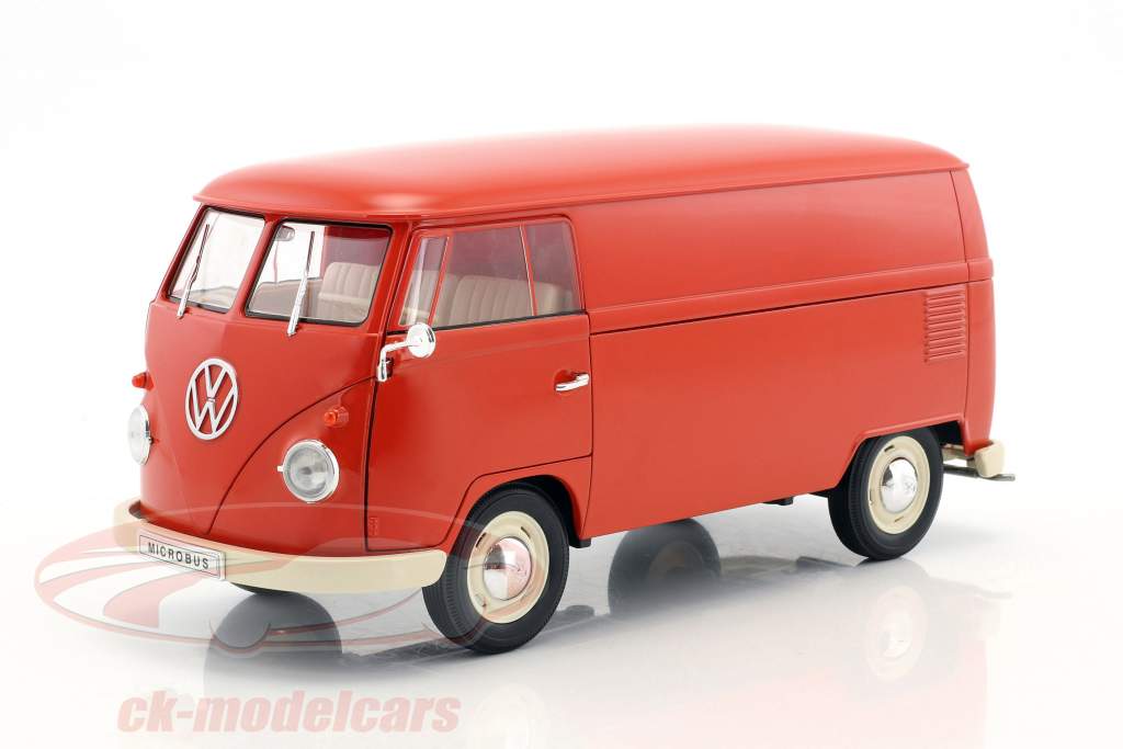 Volkswagen VW T1 Bus バン 築 1963 赤 1:18 Welly