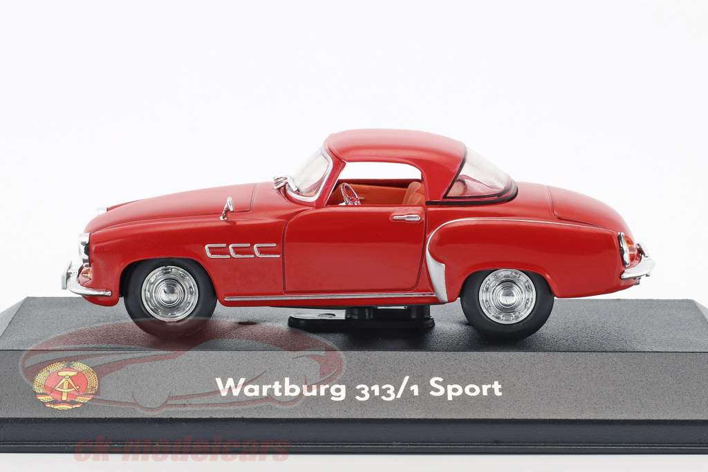 Wartburg 313/1 Sport rosso 1:43 Atlas