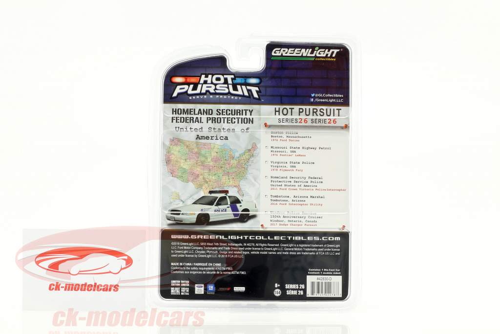 Ford Crown Victoria Police Interceptor Homeland Security 1:64 Greenlight