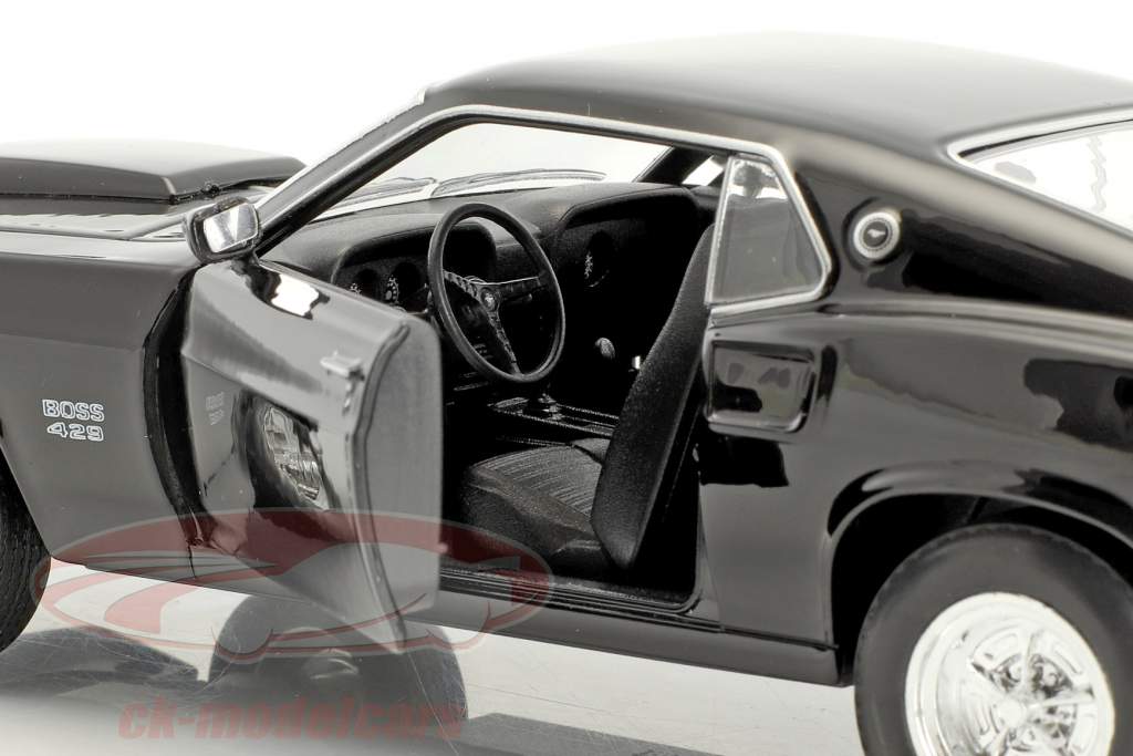Ford Mustang Boss 429 année de construction 1970 noir 1:24 Welly