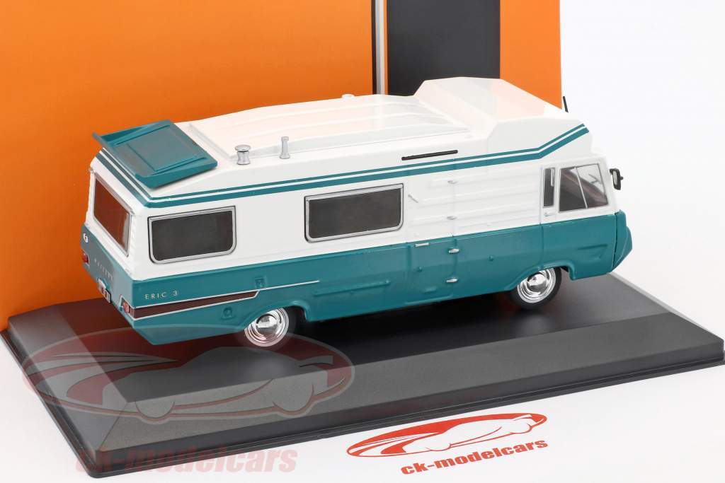Maillet Eric 3 キャンパー 築 1977 トルコ石 / 白 1:43 Ixo