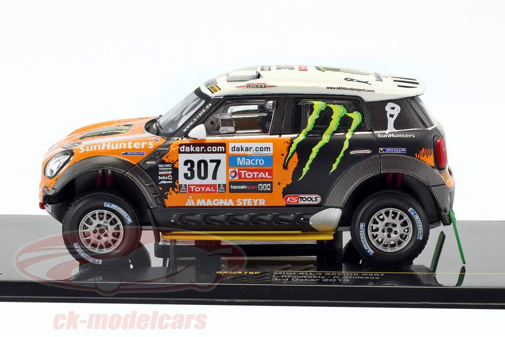 Mini All4 Racing #307 tercero Rallye Dakar 2013 Novitsky, Zhiltsov 1:43 Ixo