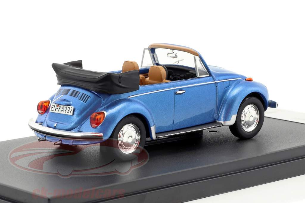 Volkswagen VW Käfer Cabriolet Baujahr 1973 blau metallic 1:43 Premium X