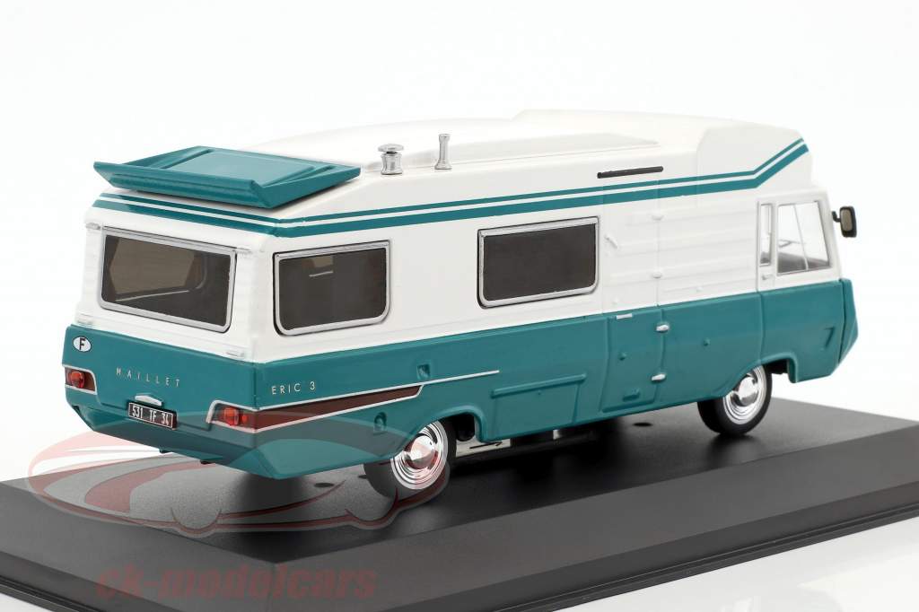 Maillet Eric 3 キャンパー 築 1977 トルコ石 / 白 1:43 Ixo