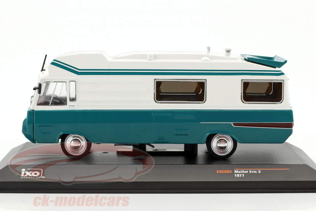 Maillet Eric 3 campeur année de construction 1977 turquoise / blanc 1:43 Ixo