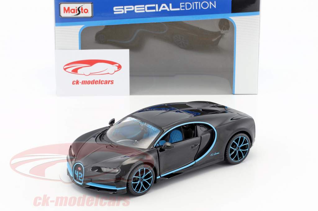 Bugatti Chiron World Record Car #42 J.-P. Montoya sort 1:24 Maisto