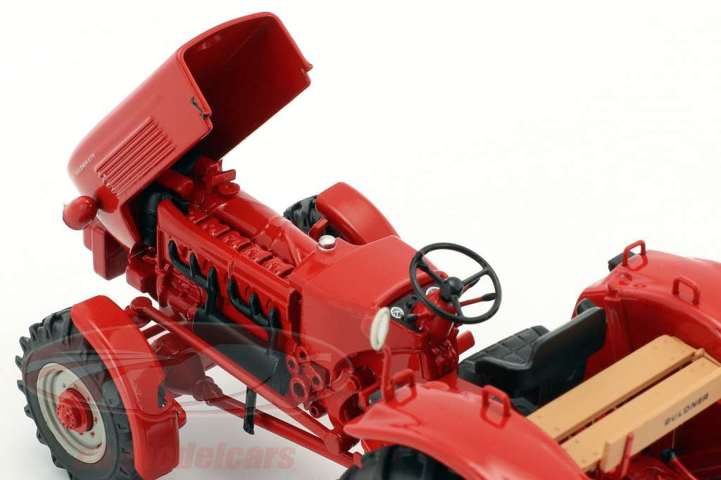 Güldner G75A tractor con remolque rojo / marrón 1:32 Schuco