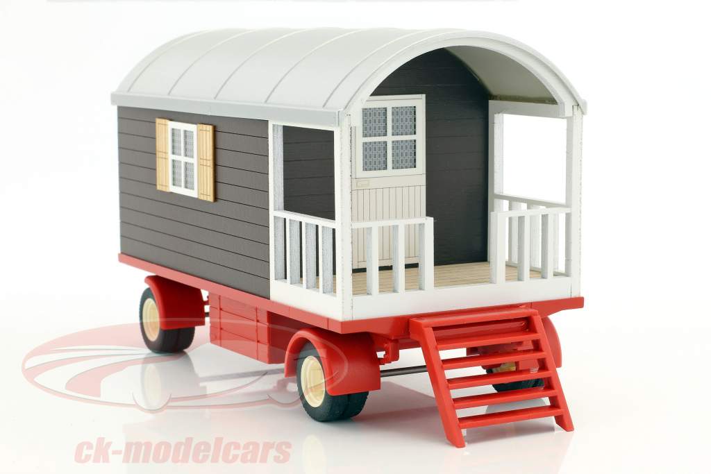 Güldner G75A tractor con remolque rojo / marrón 1:32 Schuco