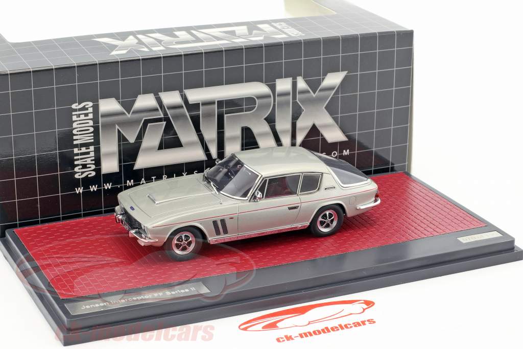 Jensen Interceptor FF Series II Baujahr 1970 silber 1:43 Matrix