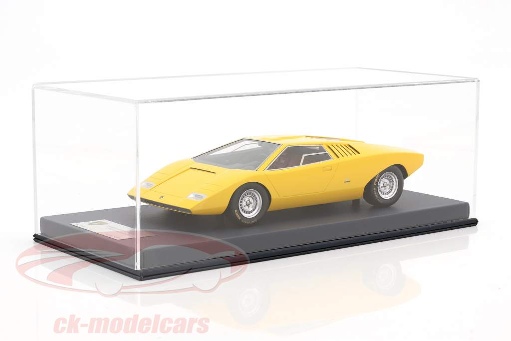 Lamborghini Countach LP 500 prototipo amarillo con escaparate 1:18 LookSmart