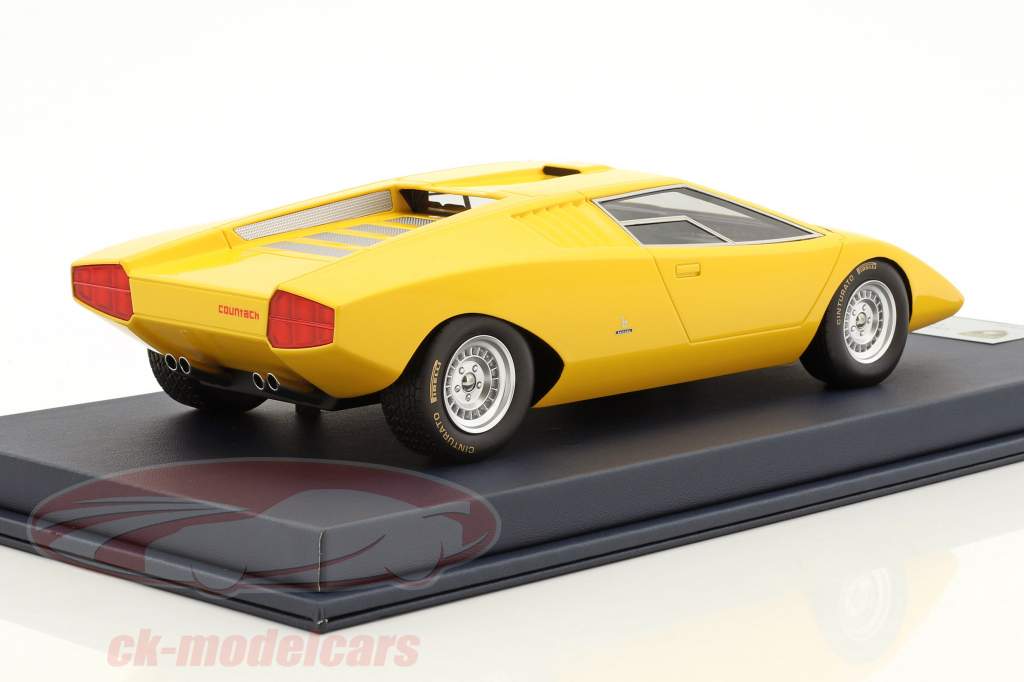 Lamborghini Countach LP 500 prototipo amarillo con escaparate 1:18 LookSmart