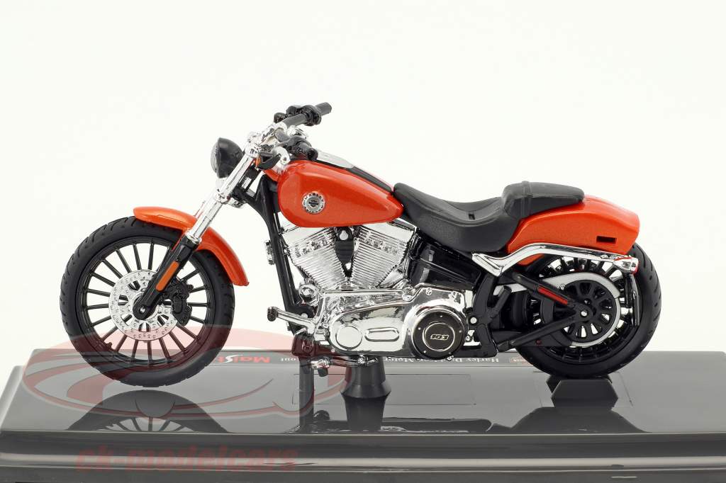 Harley-Davidson Breakout Bouwjaar 2016 oranje 1:18 Maisto