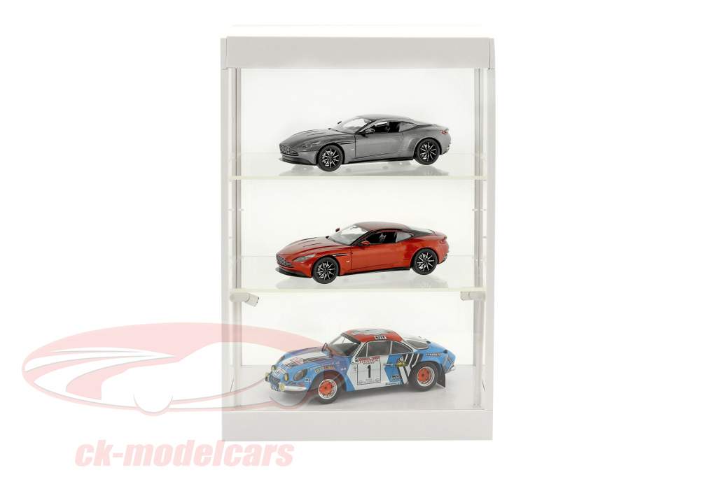 único gabinete com 2 móvel lâmpadas LED para carros modelo no escala 1:18,1:24,1:43 branco Triple9