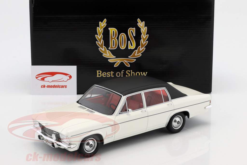 Opel Admiral B 築 1971 白 / 黒 1:18 BoS-Models