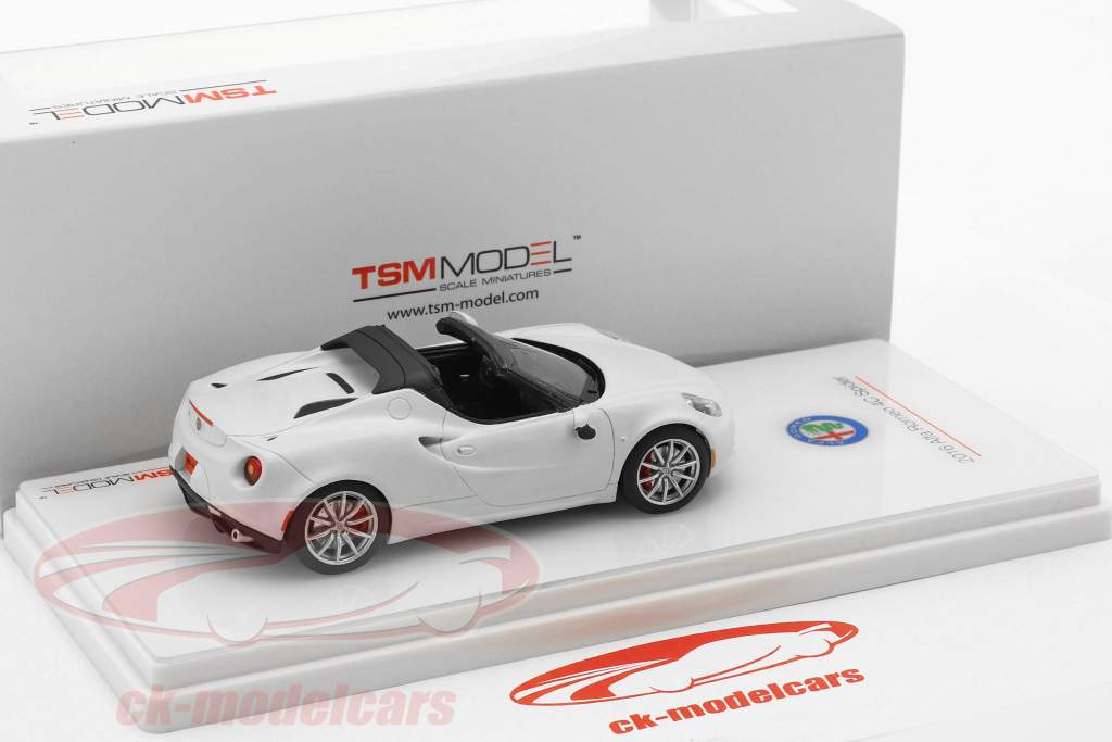 Alfa Romeo 4C Spider year 2016 mat white 1:43 TrueScale