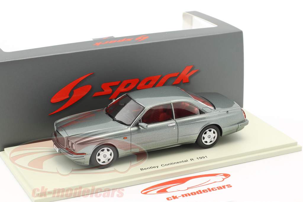 Bentley Continental R year 1991 silver gray metallic 1:43 Spark