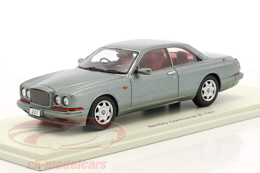 Bentley Continental R 築 1991 シルバーグレー メタリック 1:43 Spark