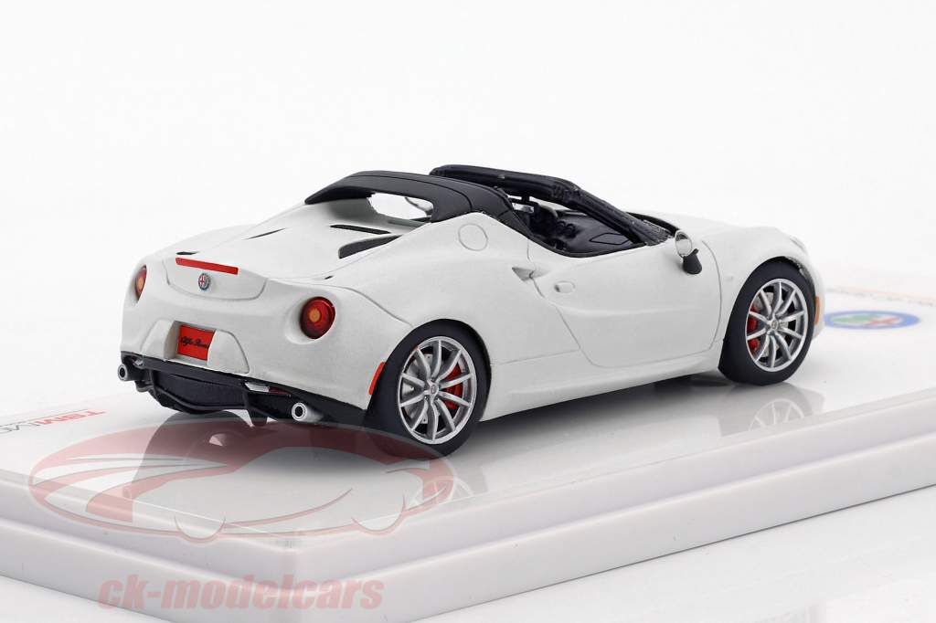 Alfa Romeo 4C Spider Bouwjaar 2016 mat wit 1:43 TrueScale