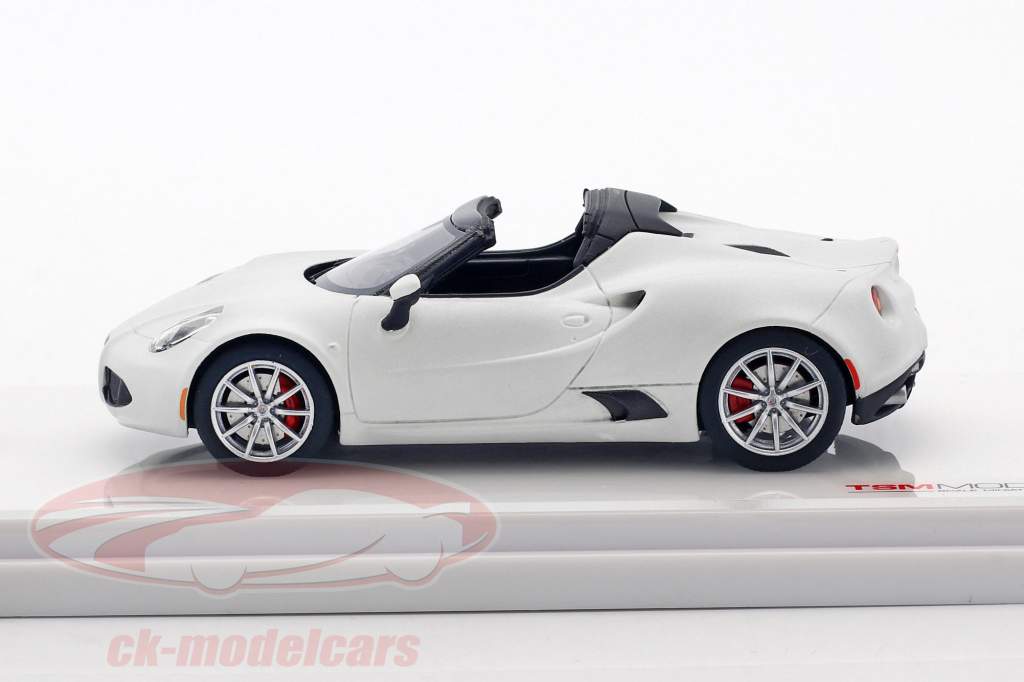 Alfa Romeo 4C Spider Bouwjaar 2016 mat wit 1:43 TrueScale