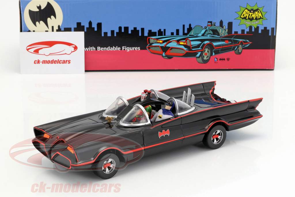 Batmobile 同 弯曲 图 Batman 和 Robin Classic 电视 系列 蝙蝠侠 (1966) 1:24 NJCroce